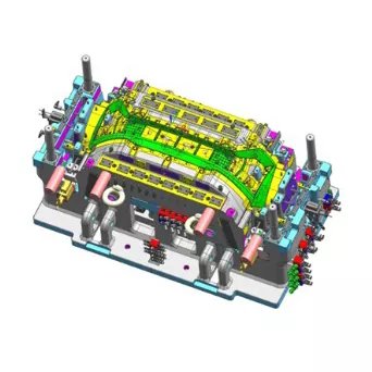 Калап за вбризгување на каросеријата на автомобилски преден браник